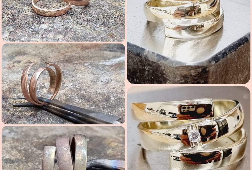 Gewikkelde trouwringen