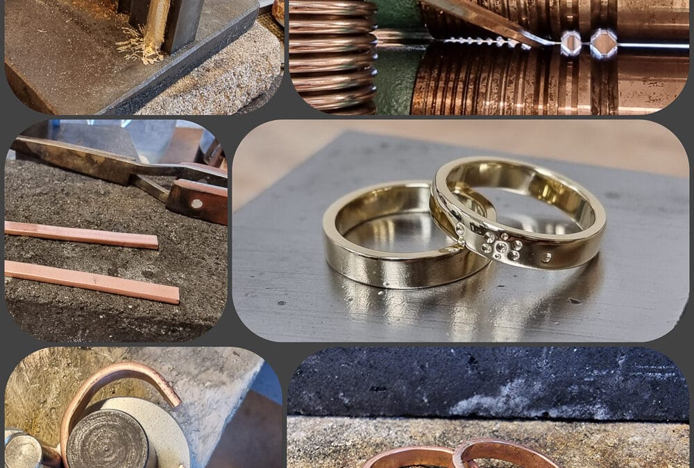 Trouwring met bloem motief