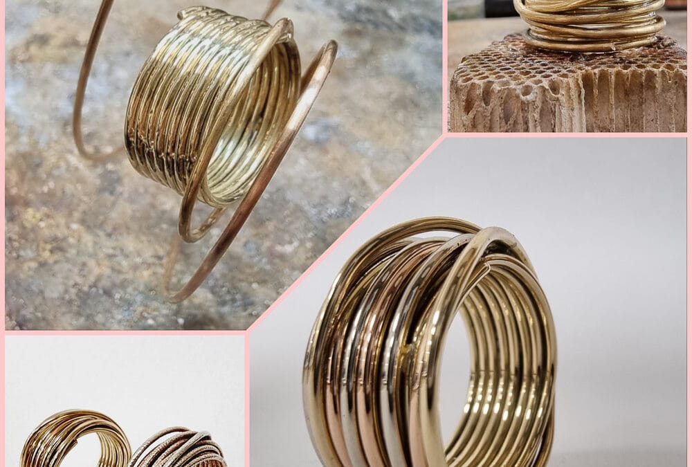 Gewikkelde tricolor ring