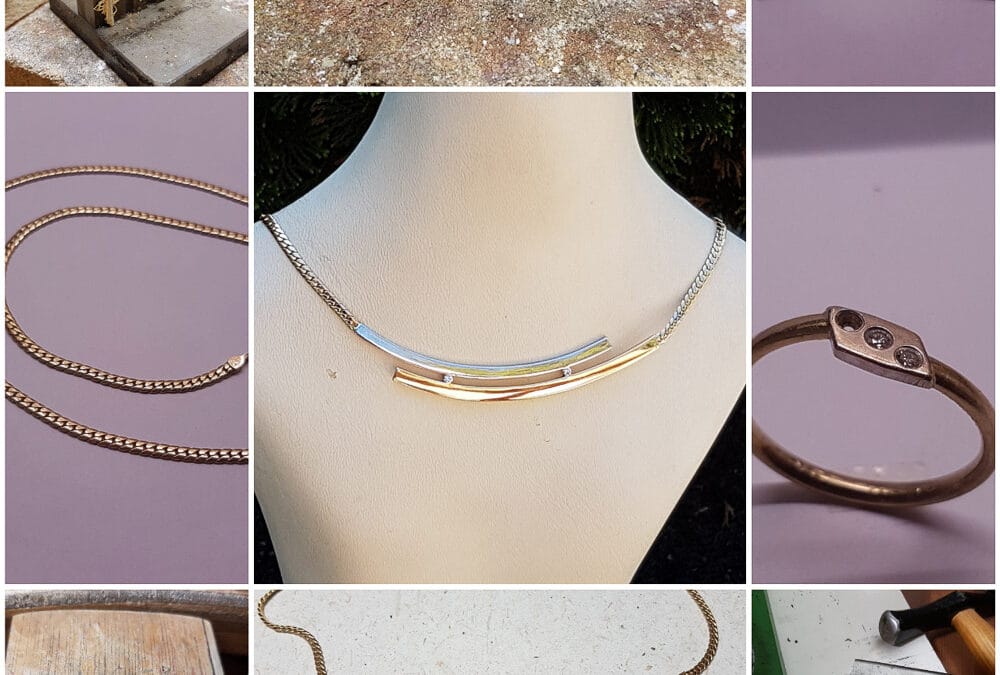 Collier met tussenstuk