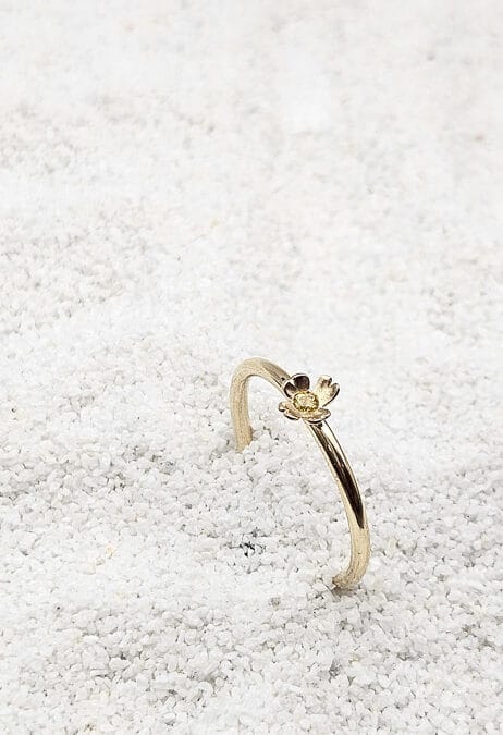 Stapelring gele saffier