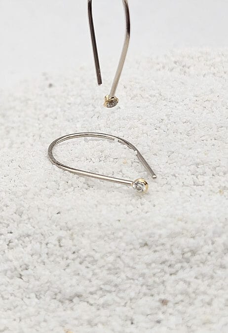 Oorhangers met diamant